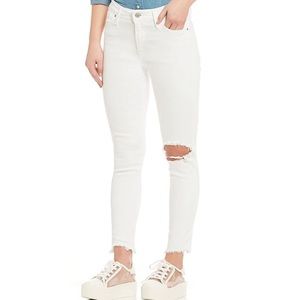 Levis Ankle Distressed 721 High Rise Skinny Jeans